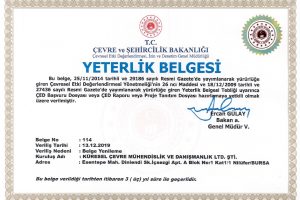 ÇED Yeterlik Belgesi