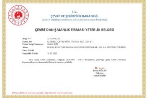Çevre Danışmanlık Yeterlik Belgesi